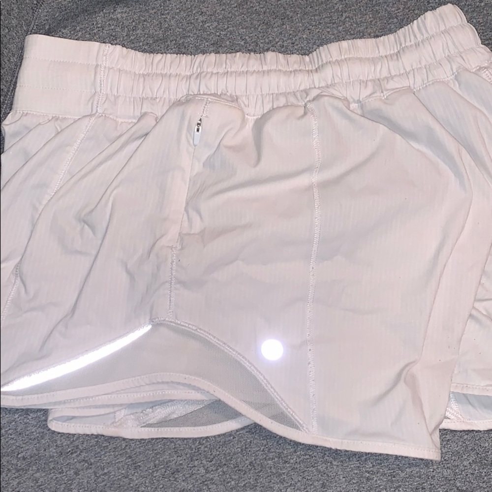 white lululemon shorts